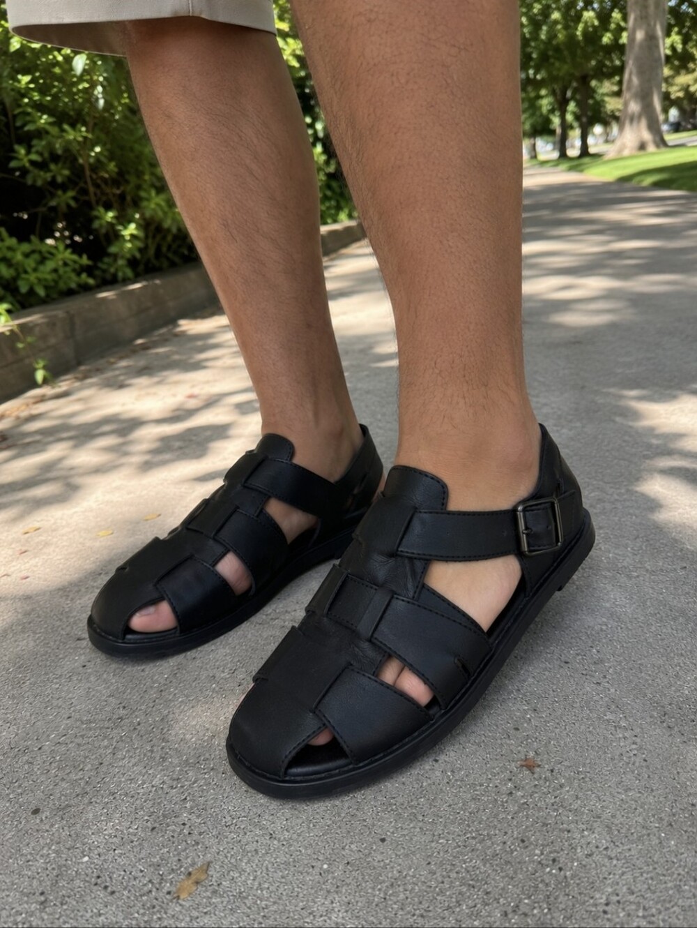Zara Mens Buckled Fisherman Sandals